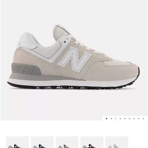 New balance Core 574 in nimbus cloud with white.